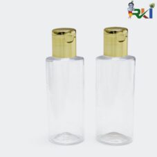 Gold flip top bottle