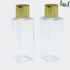 Gold cap square bottle